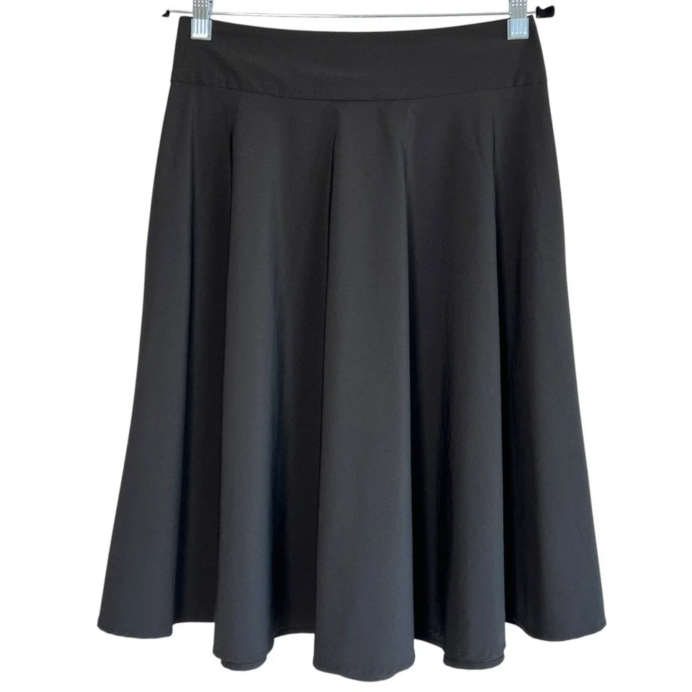 Belle Poque Womens A-Line Swing Skirt Black Size L Pinup Rockabilly Retro - Picture 1 of 8